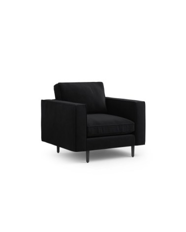 Fauteuil 1 place en velours noir