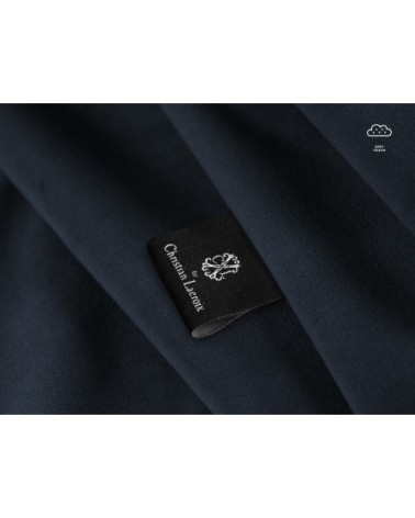 Set de 2 chaises 1 place en velours bleu foncé