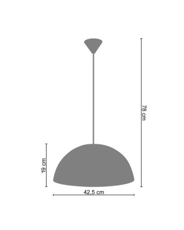 Suspension métal noir et rouge