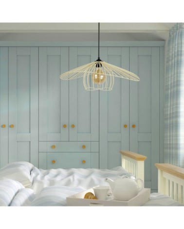 Suspension métal crème