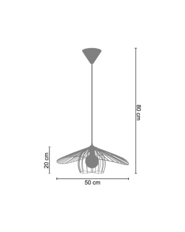 Suspension métal crème