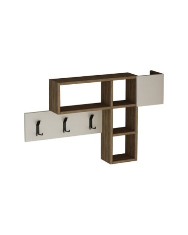 Porte manteau effet bois de chêne blanc