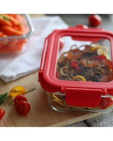 Boîte hermétique rectangle 1040mL en verre