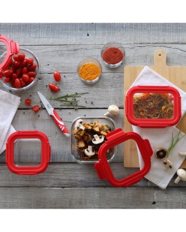 Boîte hermétique rectangle 1040mL en verre