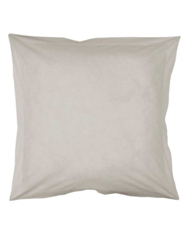 Taie d'oreiller unie en coton bio lin 65 x 65