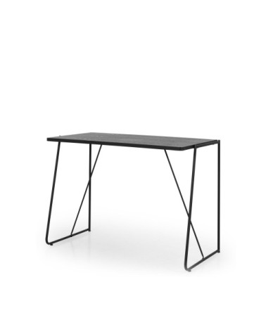 Bureau en bois et métal L100cm noir