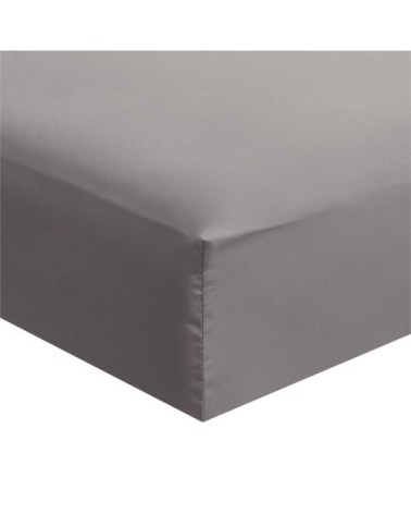 Drap housse grand bonnet microfibre Gris Foncé 160x200 cm