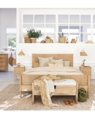 Tapis en jute et coton recyclé 140x200