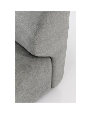 Canapé d'angle gauche 3 places en tissu gris