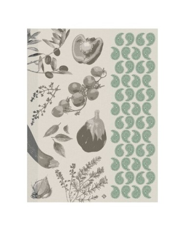 Torchon en coton romarin 60 x 80