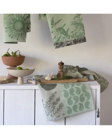 Torchon en coton romarin 60 x 80