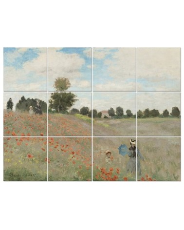 Tableau Le Champ Des Coquelicots - Claude Monet 150x200cm