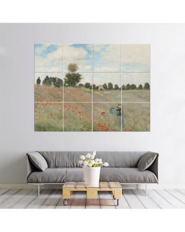 Tableau Le Champ Des Coquelicots - Claude Monet 150x200cm