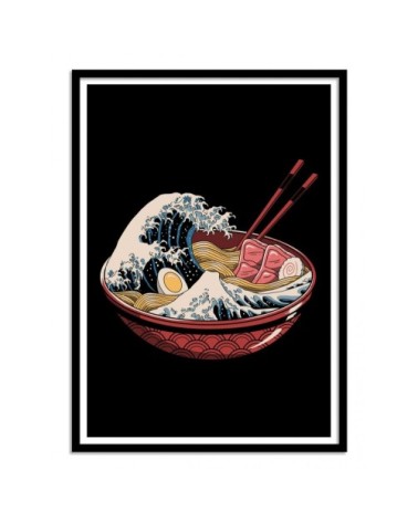 Affiche d'art avec Cadre bois noir - 30 x 40 cm