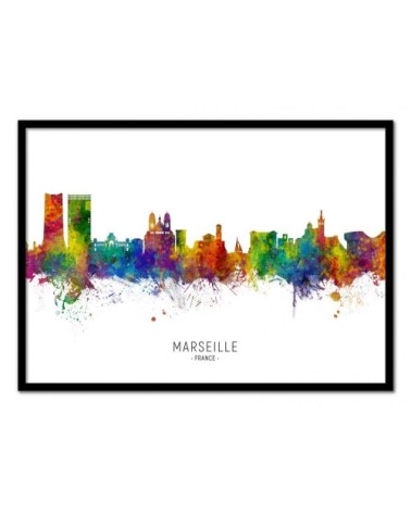 Affiche d'art avec Cadre bois noir - 30 x 40 cm