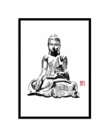 Affiche d'art avec Cadre bois noir - 50 x 70 cm