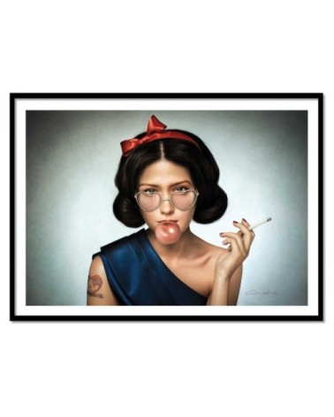 Affiche d'art avec Cadre bois noir - 30 x 40 cm