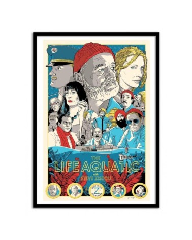 Affiche d'art avec Cadre bois noir - 30 x 40 cm