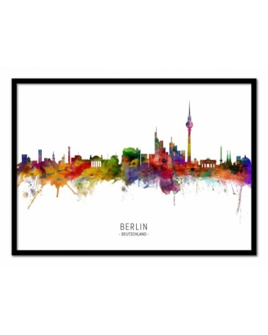 Affiche d'art avec Cadre bois noir - 50 x 70 cm