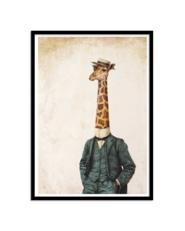 Affiche d'art avec Cadre bois noir - 30 x 40 cm