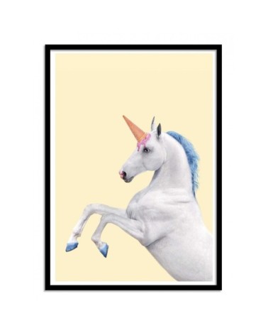 Affiche d'art avec Cadre bois noir - 30 x 40 cm