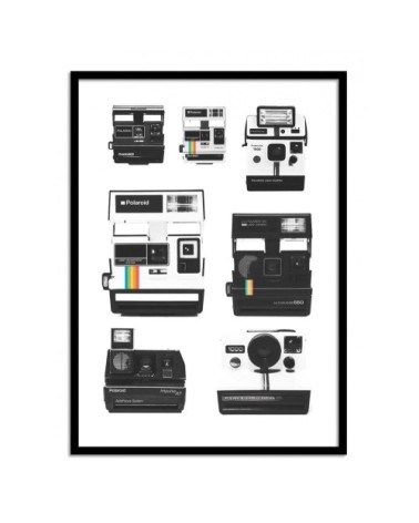 Affiche d'art avec Cadre bois noir - 30 x 40 cm