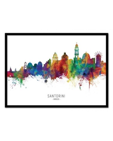 Affiche d'art avec Cadre bois noir - 30 x 40 cm