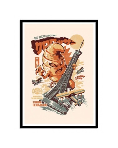 Affiche d'art avec Cadre bois noir - 30 x 40 cm