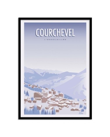 Affiche d'art avec Cadre bois noir - 30 x 40 cm