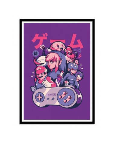 Affiche d'art avec Cadre bois noir - 30 x 40 cm