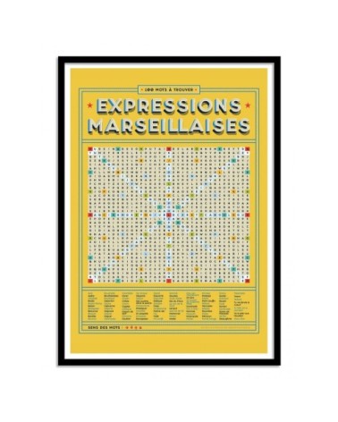 Affiche d'art avec Cadre bois noir - 50 x 70 cm