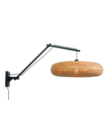 Applique bambou  noir/naturel, h. 70cm