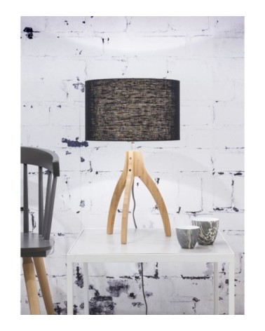 Lampe de table en linen gris