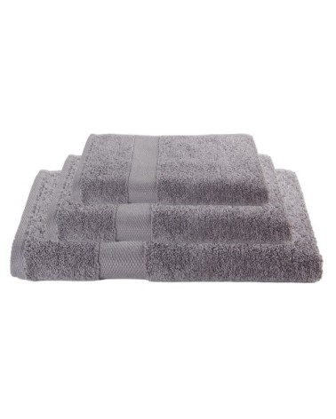 Lot de 3 serviettes éponge 50x90 cm+70x130cm +100x150 cm gris