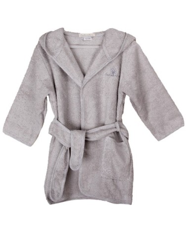 Peignoir 12/24 mois Coton bio Gris