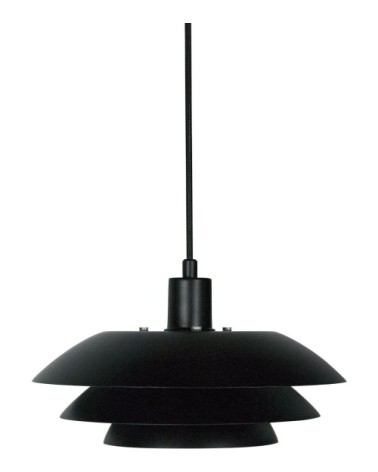 Suspension en métal noir mat, h 15 cm d 31 cm DL31