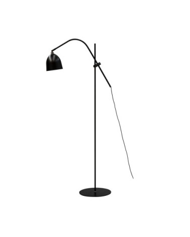 Lampadaire en métal noir, h 145 cm d 30 cm Easton