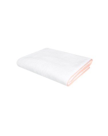 Serviette de bain luxe en coton rose pâle 100x150 cm