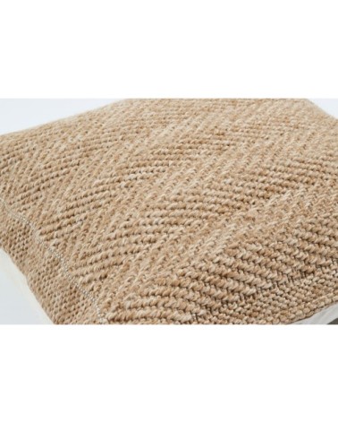 Lot de 2 Housse de coussins motif chevron beige 50x50