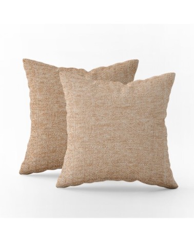 Lot de 2 Housse de coussins aztèque aspect jute 50x50