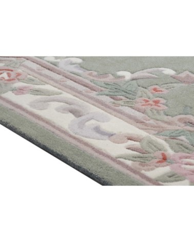 Tapis aubusson floral tufté main - Vert 160x230 cm