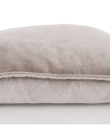 Coussin en velours beige 50x50