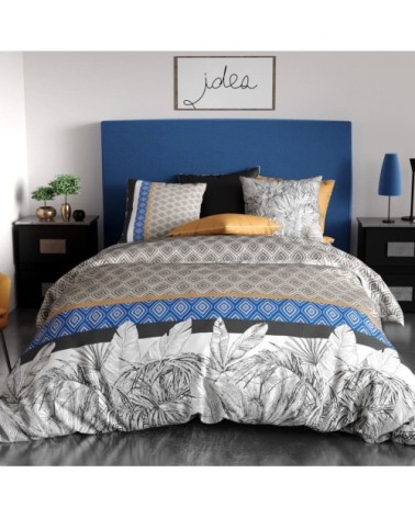 Parure de couette 100% coton 57 fils imprimée 240x220cm 2 taies