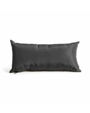 Lot de 2 petits coussins polyester anthracite 40x20x8 cm