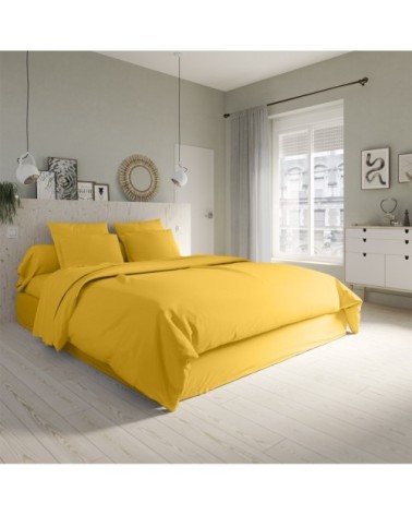 Housse de couette   Coton Jaune 200x200 cm - DODO