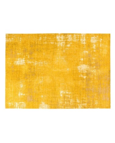 Tapis tissé jacquard jaune moutarde 200x290, OEKO-TEX®