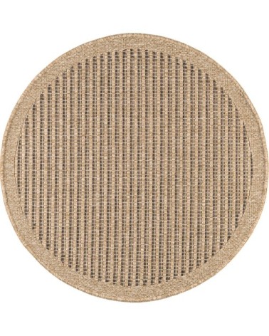 Tapis intérieur/extérieur aspect jute marron diamètre 160