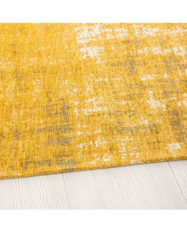 Tapis tissé jacquard jaune moutarde 200x290, OEKO-TEX®