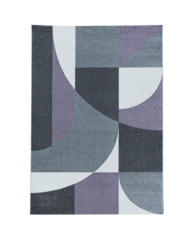 Tapis géométrique violet 140x200cm