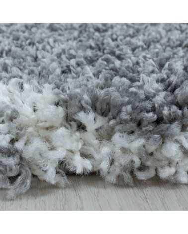 Tapis à poils longs et motifs alhambra gris 200x290cm